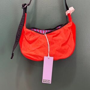 BAGGU Deadstock Small Crescent Bag - Poppy Mix
